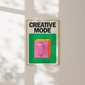 Original Creative Mode Poster, Modern Retro Prints, Bold Printable Wall Art (Digital Download)
