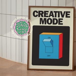 Modo criativo Arte de parede para impressão Decoração de casa moderna Pôster Arte gráfica Arte de parede retrô Decoração de escritório Arte de estúdio Arte de impressão digital para criativos