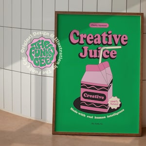 Retro grüne Wand Kunst Drucke trendige Wandkunst Retro Plakat Haus Büro Dekor grünes Plakat kreative Saft Kunst druckbare Wandkunst für Kreative
