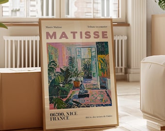 Henri Matisse Print - Aesthetic Matisse Poster for Modern Gallery Exhibition Art, Minimalist Neutral Wall Art, Matisse Cut outs Gift Idea