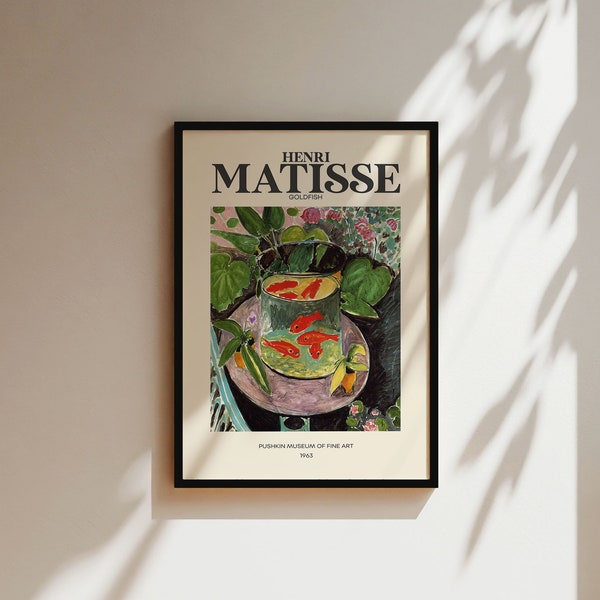 Henry Matisse Ausstellungsplakat, berühmte Galerie Wand Kunstdruck, Gemälde Kunstdruck Blumen Wanddruck, Garten, Landschaft Natur Wohnzimmer Kunst