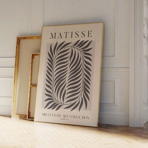 Henri Matisse Exhibition Poster, Famous Gallery Wall Art Print, Grey Beige Boho Art Print, Wall Decor, Garden, Bedroom Living Room Art