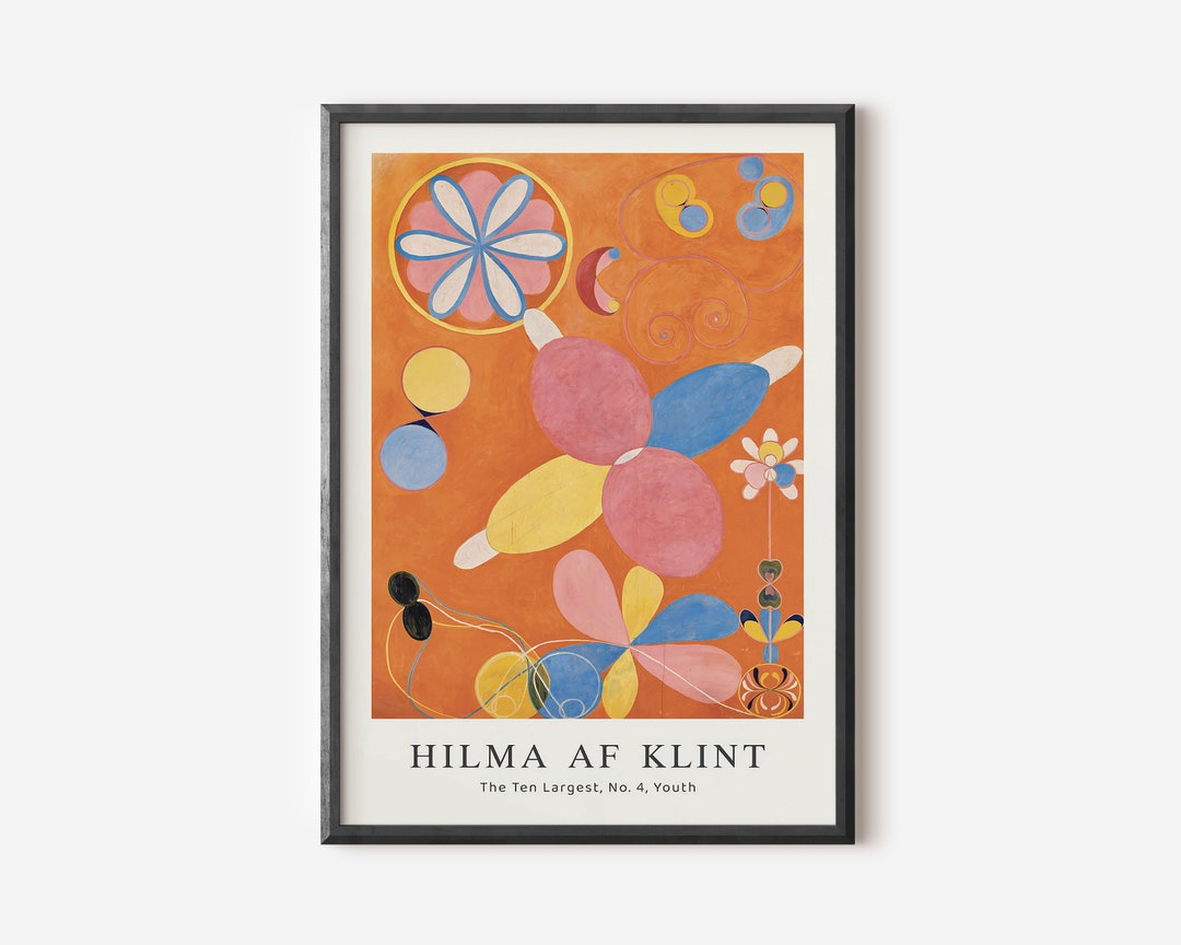 Hilma Af Klint Exhibition Poster, Famous Klint Gallery Wall Art Print, Boho Art Print, Museum