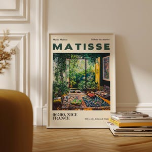 Henri Matisse Exhibition Poster, Famous Gallery Wall Art Print, Painting Art Print, Beige Wall Print, Garden, Scenery Nature Living Room Art