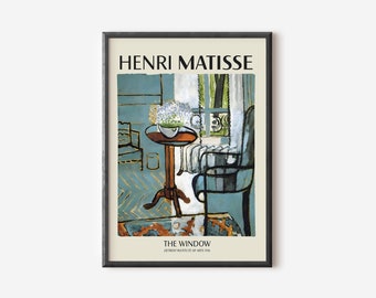 Henry Matisse Exhibition Poster, Famous Gallery Wall Art Print, Painting Art Print Floral Wall Print, Garden, Scenery Nature Living Room Art