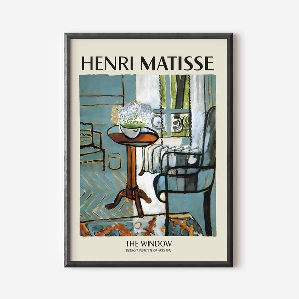 Affiche d'exposition Henry Matisse, impression d'art mural de galerie célèbre, impression d'art de peinture impression murale florale, jardin, paysage nature salon art