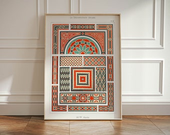 Abstract Arabic Print, Islamic Wall Art, Islamic Decor, Arabic Decor, Middle Eastern Art, Middle Eastern Decor, Mughal Wall Art, Arab Gift