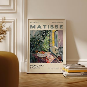 Henri Matisse Druck - Ästhetisches Matisse Poster für moderne Galerie Ausstellungskunst, minimalistische neutrale Wandkunst, Matisse Ausschnitte Geschenkidee