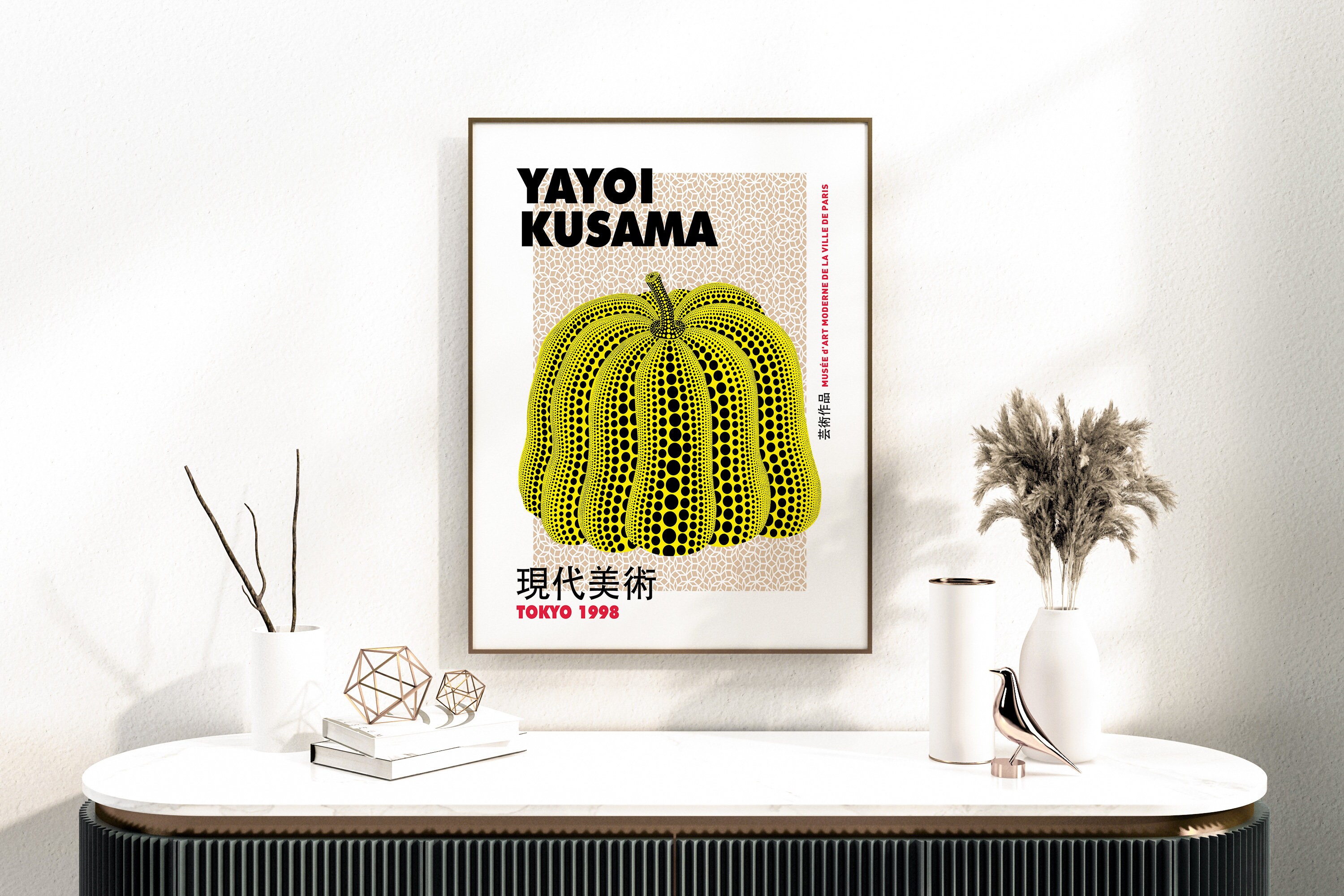 Yayoi Kusama Yellow Print Yayoi Kusama Poster Exhibition Etsy Australia