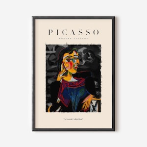 Picasso Wand kunstdruck, neutral beige abstrakt vintage minimalistische Geschenkidee, berühmter Künstler Druck, Braune Galerie Wand Dekor