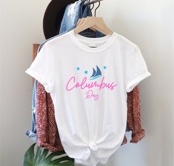 Columbus Day, Columbus Day T-shirt, Happy Columbus Day, Happy Columbus Day Tshirt, 1492, Columbus Day Celebration, Unisex Tshirt, Pink