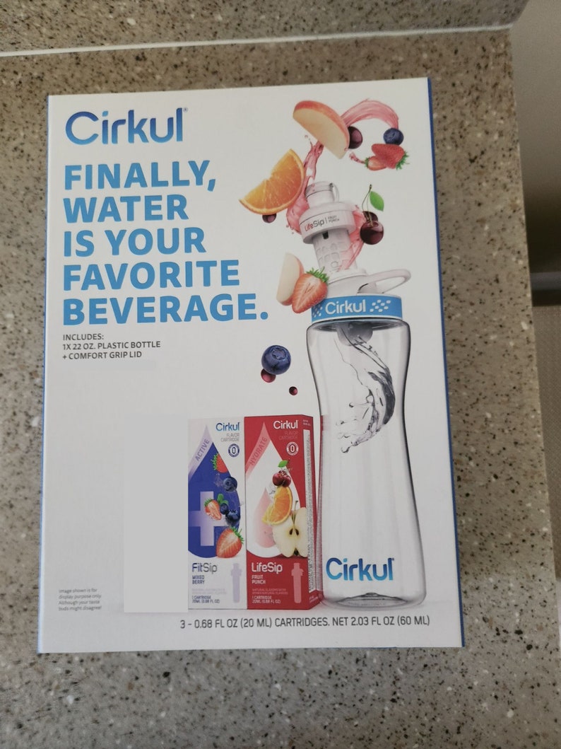 Cirkul 22oz Plastic Water Bottle Starter Kit and 2 Flavor Etsy