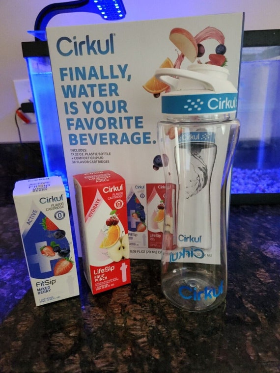 NEW Cirkul 22oz Plastic Water Bottle Starter Kit and 2 Flavor Etsy
