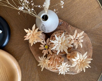 Pine wood flower | Decorative edelweiss | Everlasting flowers | Flower made of pine wood | Pine wood decoration in various designs