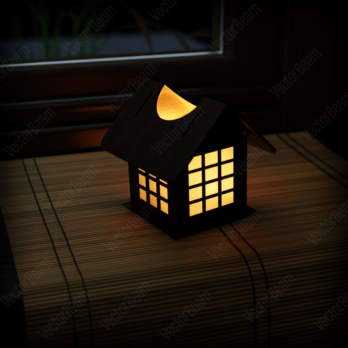 Japanese Tea Light Candle Box Laser Cut Candle Holder Lamp Etsy