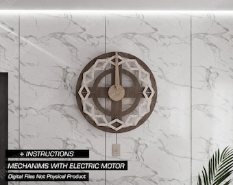 Eternal Kinetic Sculpture Electric Mechanism Laser Cut and Cnc files Wall Art Illusion Wall Decoration Art | SVG, DXF, AI , eps, pdf |#198|