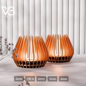 SVG Teelichthalter Kerzenhalter Bundle Laser Cut Datei Laterne Digitaler Download