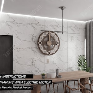 Kinetic Sculpture With Electric Mechanism Laser Cut and Cnc files Wall Art Illusion Wall Decoration Art | SVG, DXF, AI , eps, pdf |#198|