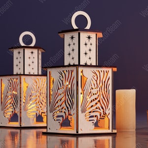 Zebra Lamp Night Light Zebra Lantern Decoration Centerpiece Lampshade Table Candle Holder SVG Digital Download |#112|