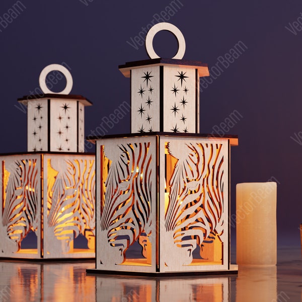 Zebra Lamp Nachtlampje Zebra Lantaarn Decoratie Middelpunt Lampenkap Tafelkaarshouder SVG Digitale Download |#112|