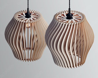 Modern Light Pendants 2 Laser Cut Files Pendant Lights Centerpiece Lampshade Lamp Decor SVG Digital Download |#134|