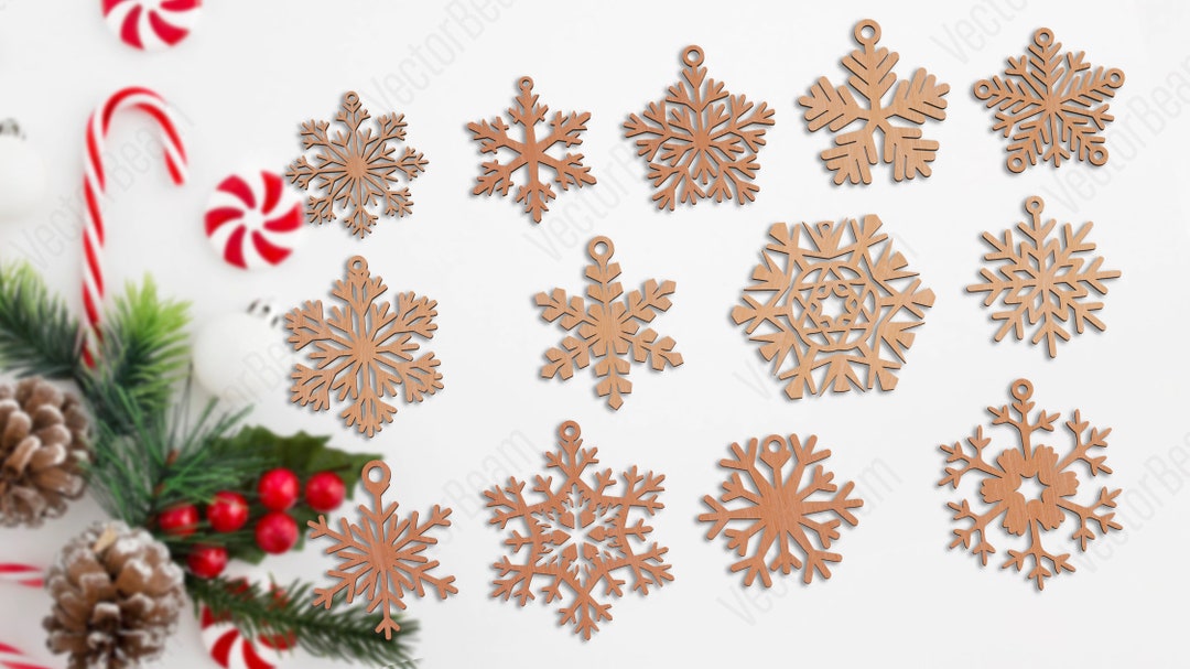 Snowflake Svg Router Snowflake Ornaments Laser Cut/ CNC Router/ Plasma Dxf/ai/eps/svg/pdf ...