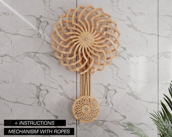Kinetic Sculpture CNC Files | Rope Mechanism Wall Art (Digital Download)