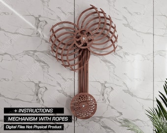 Archer Kinetic Sculpture with Rope Mechanism Laser Cut and Cnc files Wall Art Illusion Wall Decoration Art | SVG, DXF, AI , eps, pdf |#161|