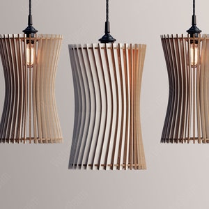 Suspensions lumineuses modernes, fichiers optimisés découpés au laser, lumières suspendues, pièce maîtresse, abat-jour, lampe, décoration SVG, téléchargement numérique |
