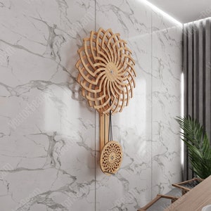 Kinetic Sculpture Rope Mechanism Wall Art Woodworking Plans CNC File, Laser Cut Wood Art Project Plans for Wall Decoration, Hand Powered