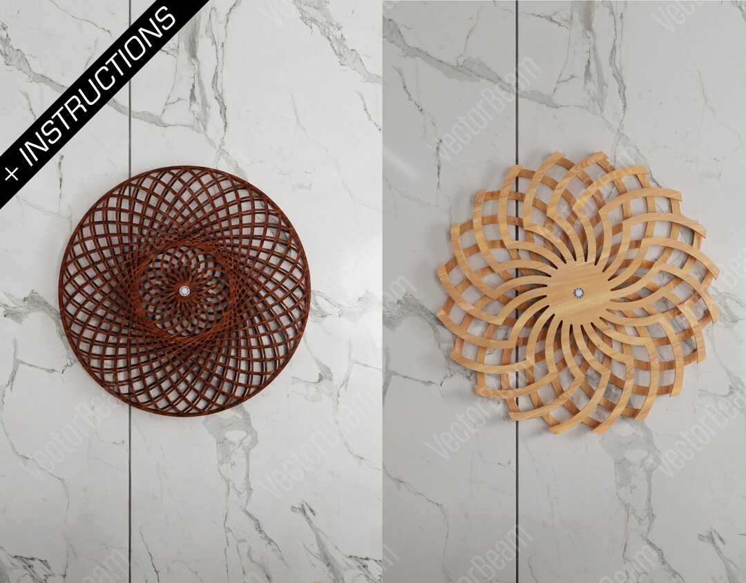 Sculptures Laser Cut and Cnc Files Wall Art Illusion Wall