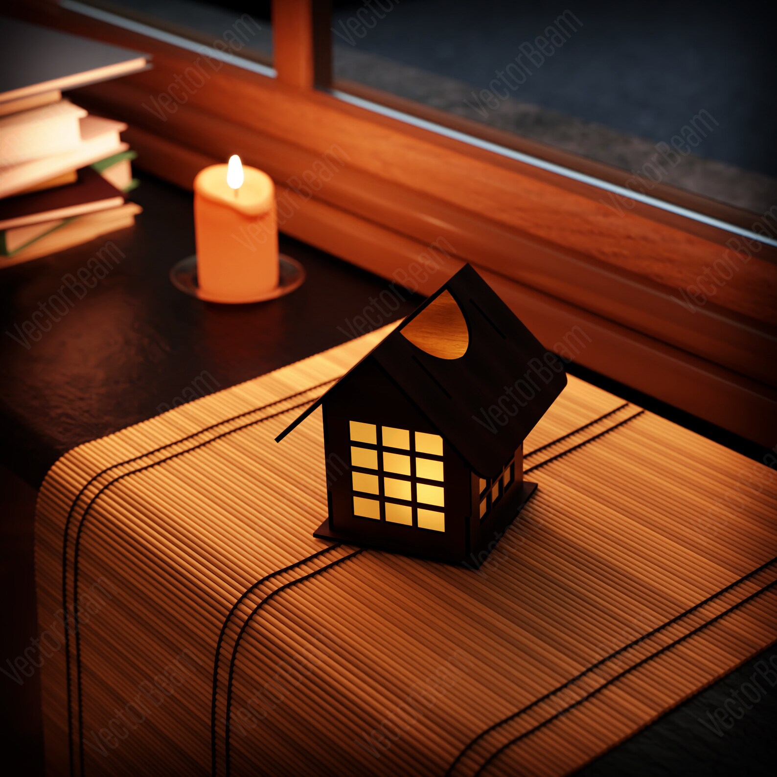 Japanese Tea Light Candle Box Laser Cut Candle Holder Lamp Etsy