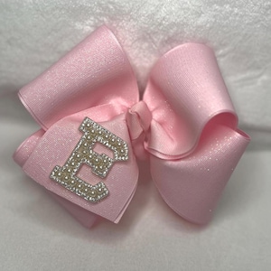 Lazo personalizado Shimmer Boutique: lazo para el cabello con inicial personalizada para niñas, bebés y niños pequeños, lazo con monograma A-Z