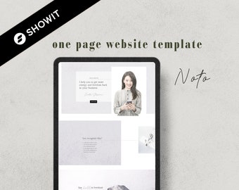 Showit One Page Website Template for Virtual Assistant, Mini Website for Coaches and Creatives, Showit Template Design
