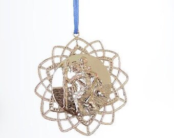Saint Christopher car pendant/virgin charm/good luck charm/protector of drivers,silver plated 3 sizes-car charm/Special Car Charms
