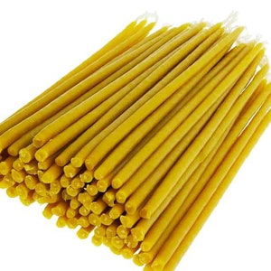 100% pure candle/pure beeswax/church candle/honey prayer candle/made in Greece/Orthodox candles/Thin Church Tapers, Handmade, Hand Dipped