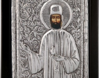 Traditional/Religious/Best Christmas gift silver 925/Saint Ephraim the miracle worker/Monastery of Agios Ephraim/New martyr