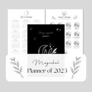 Magickal Yearly Planner | Lunar Calendar | Witchy Planner | Witchy Journal | Weekly Planner | Full Moon Tracker | Weekly witchy worksheet