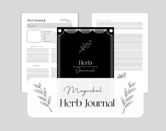 Magickal Herb Journal | Herb Directory Printable | Herb Worksheets | Witchy Herb Journal | Herbal Recipes | Herbal Binder | PDF