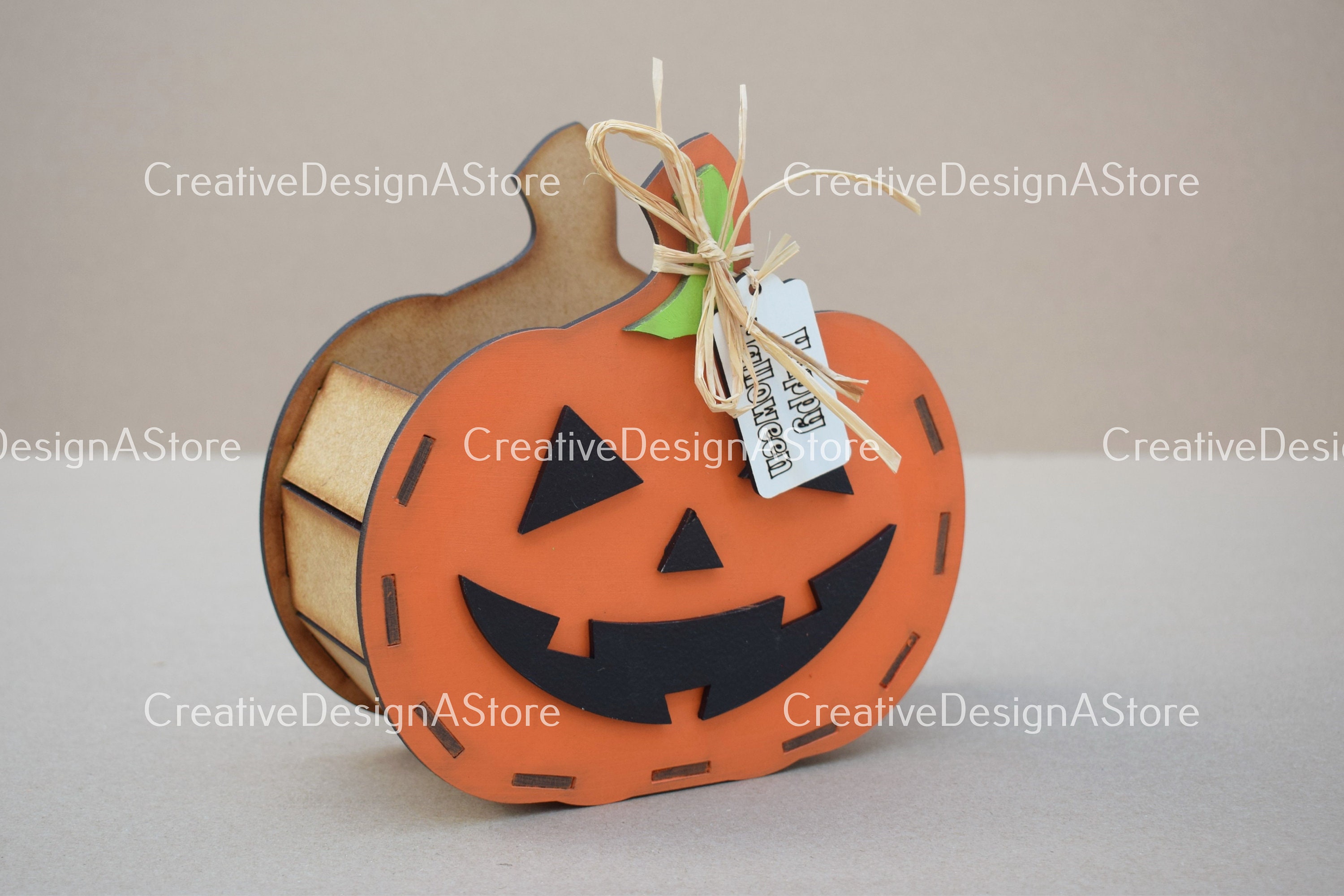 Halloween Pumpkin Gift Box Laser Cut File SVG DXF Template Halloween ...
