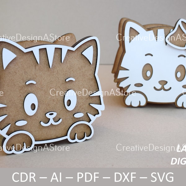 Wooden Box Cat Laser Etsy