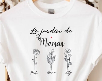 teeshirt blanc 100% coton personnalisé maman/teeshirt fête des mères/tee-shirt super maman/cadeau maman/fête des mères/maman