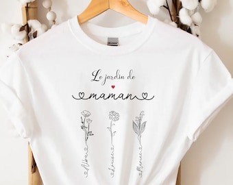 teeshirt 100% coton personnalisé fête des mères tee-shirt personnalisé maman/teeshirt fête des mères/tee-shirt fête des mamans cadeau maman