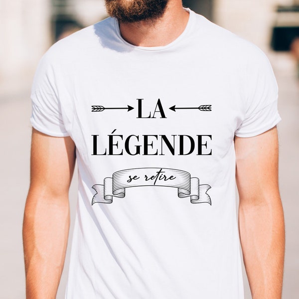 T-shirt blanc Cadeau Depart Retraite message humour homme femme