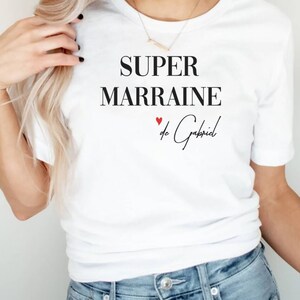 tee shirt personnalisé super parrain super marraine cadeau parrain marraine demande parrain demande marraine baptême image 3