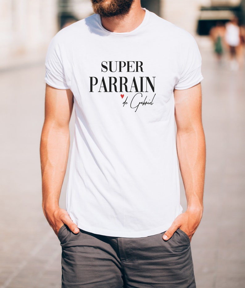 tee shirt personnalisé super parrain super marraine cadeau parrain marraine demande parrain demande marraine baptême image 2