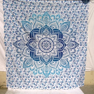 Tapestry Lotus Mandala Indian Delux Mandala Tapestry Twin Size Indian Wall Hanging Lotus Ombre Wall Tapestry