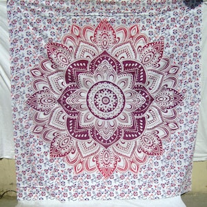 Tapestry Lotus Mandala Indian Delux Mandala Tapestry Indian Wall Hanging Lotus Ombre Wall Tapestry