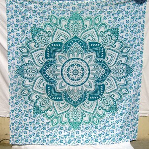 Tapestry Lotus Mandala Indian Delux Mandala Tapestry Twin Size Indian Wall Hanging Lotus Ombre Wall Tapestry