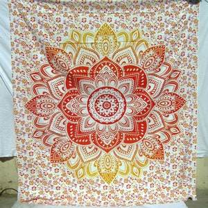 Tapestry Lotus Mandala Indian Delux Mandala Tapestry Twin Size Indian Wall Hanging Lotus Ombre Wall Tapestry